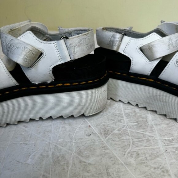 Dr. Martens Kimber Platform Sandals Straps AirWair Lightweight White 8 Shoe Soft - Picture 10 of 16